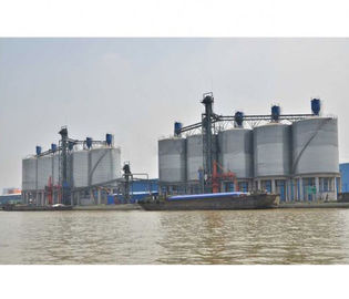 Galvanized Fly Ash Cement Storage Silo With Solid Structure ISO 9001