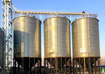 Corrugated Metal Grain Bin / Hot Dipped Galvanizing Sheets Steel Feed Bins
