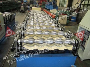 Glazed Tile Cold Roll Forming Machine / Building Metal Roof Making Machine