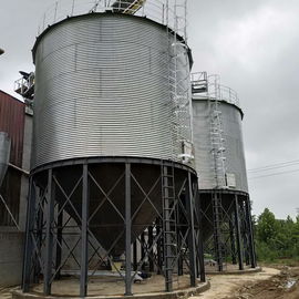 Galvanized Hopper Bottom Grain Bins Cone Farm Storage Large Capacity