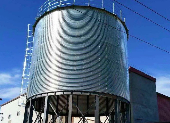 Hot Galvanized Steel Feed Grain Bin 5 Ton Metal For Farming Industry