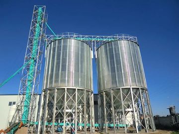 Large Conical Grain Feed Bin / Galvanized Steel Hopper Bottom Feed Bins