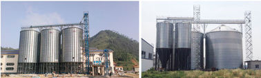 Thermal Insulation Metal Silos For Grain Storage Public Drain Area Suppport