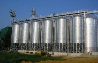 Galvanized Spiral Steel Silo / Large Capacity Grain Storage Silo Industrial