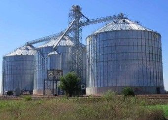 Galvanized Spiral Steel Silo / Large Capacity Grain Storage Silo Industrial