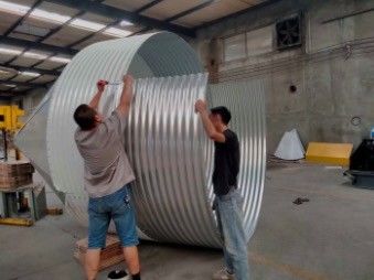 Spiral Steel Metal Grain Bin Roll Forming Making For Building Material Shops