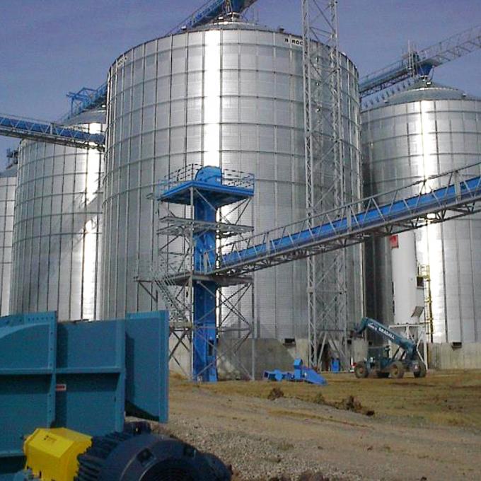 Hot Galvanized Steel Poultry Feed Grain Bin Yellow Corn Storage ISO9001